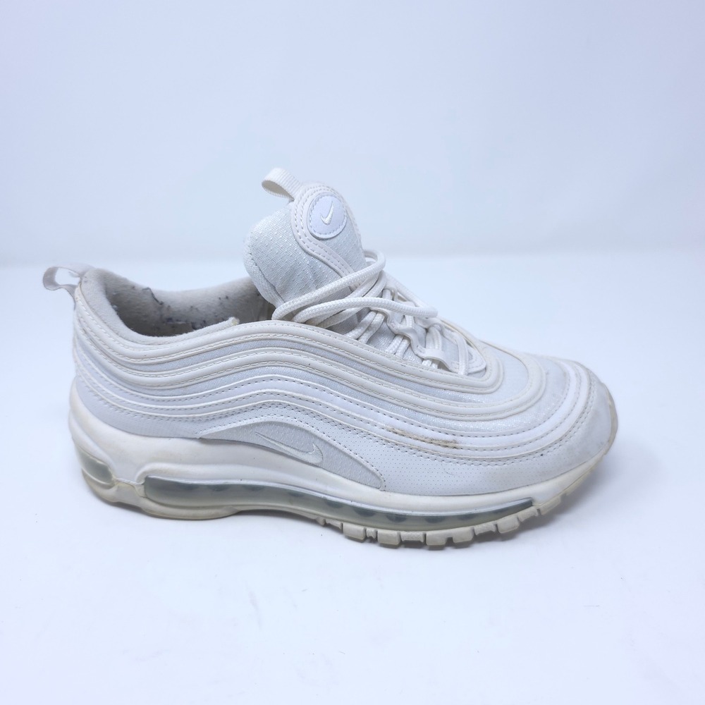 Nike Air Max 97 Triple White GS Sneakers 921522-104 Mens 6Y Womens 7.5